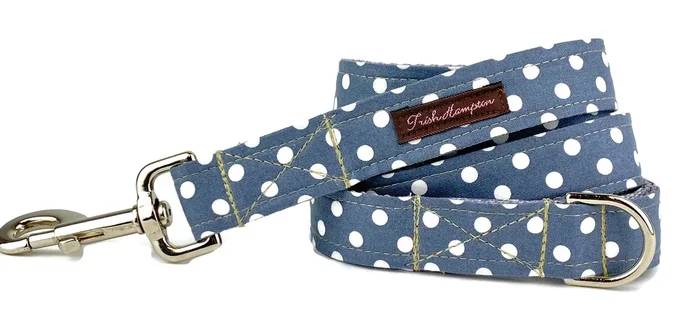 Grey/White Polka Dot 6ft Leash – 511