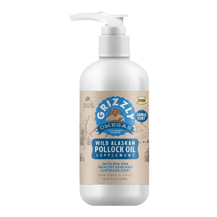 Grizzly Wild Alaskan Pollock Oil for Dogs & Cats
