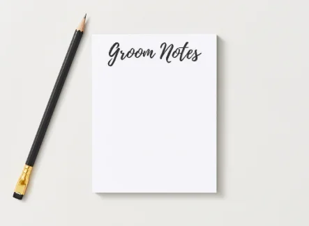 Grooming Notes (physical notepad)