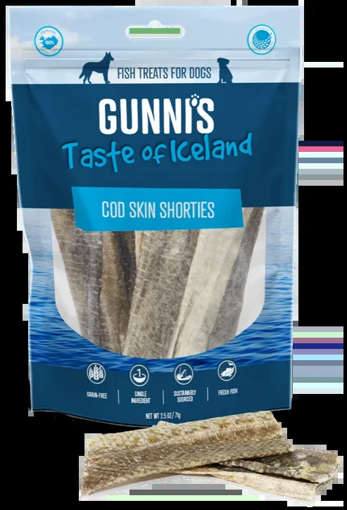 Gunnis Cod Skins Shorties Dog Treats