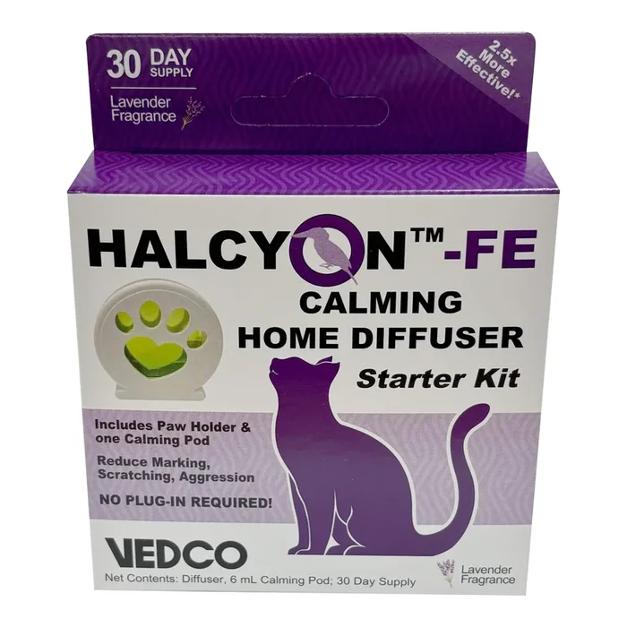 Halcyon FE Calming Home Diffuser for Cats – Starter Kit & Refills
