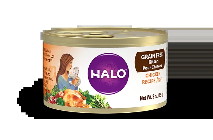 Halo Kitten Grain Free Chicken Recipe Pate Canned Cat Food