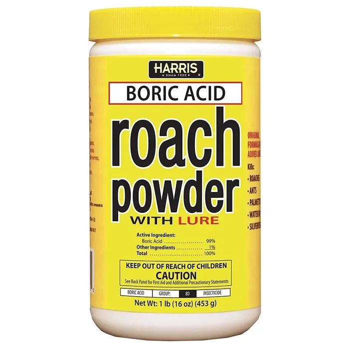 HARRIS Boric Acid Roach Killer Powder with Lure 16 oz.