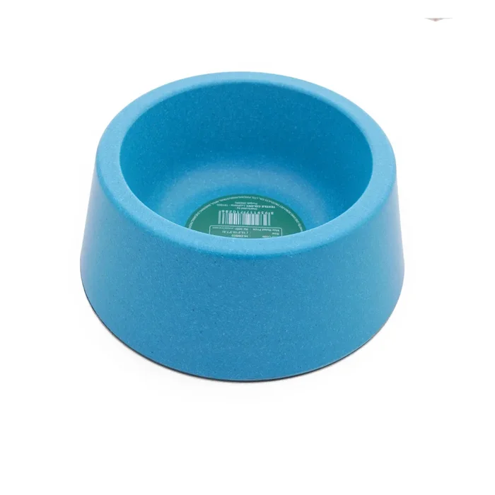 Healing Leaf Eco Friendly Bamboo Bowl for Dogs and Cats (Dark Blue)