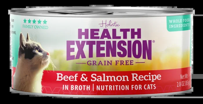 Health Extension Grain Free Beef and Salmon Recipe Canned Cat Food