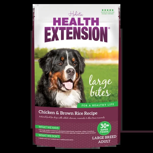Health Extension Large Bites Chicken & Brown Rice Recipe Dry Dog Food