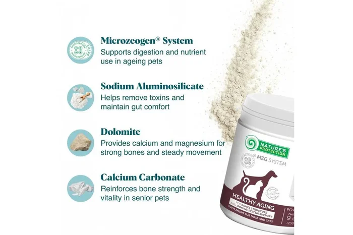 Healthy Aging – Senior Pet Supplement for Bone Strength, Neuromuscular Balance & Detox Support