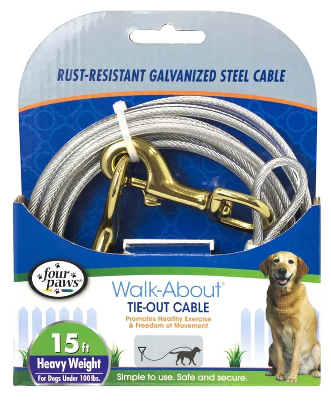Heavy Weight Dog Tie Out Cable, Silver