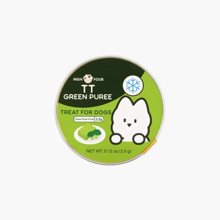 High Four TT Green Puree for Dogs, Treat for Dogs, 0.12-oz Cup