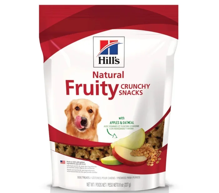 Hill’s Natural Fruity Crunchy Snacks with Apples & Oatmeal Dog Treats 8oz