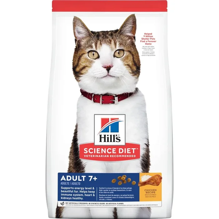Hill’s® Science Diet® Adult 7+ Chicken Recipe cat food (7-lb)