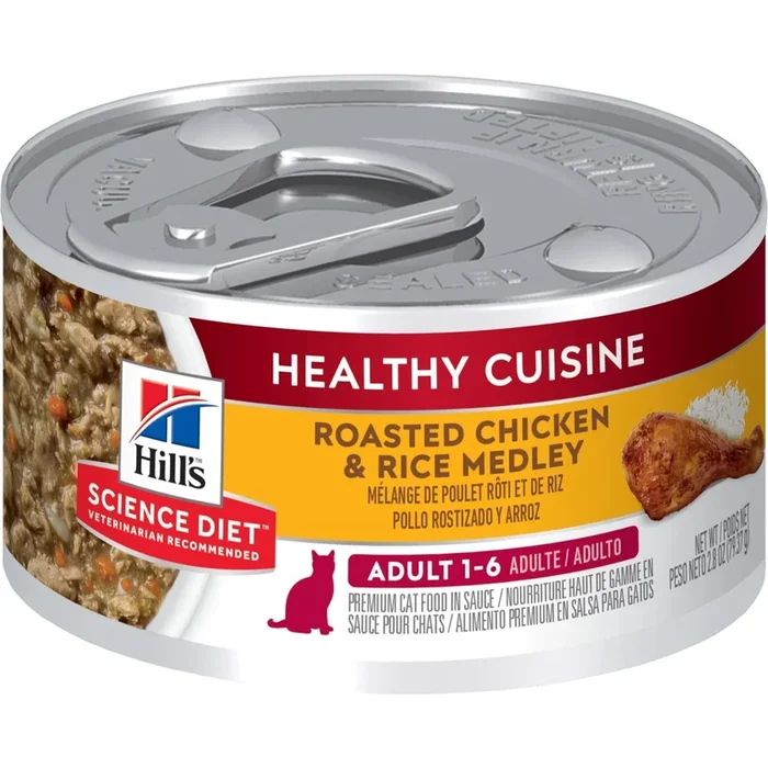 Hill’s® Science Diet® Adult Healthy Cuisine Roasted Chicken & Rice Medley cat food