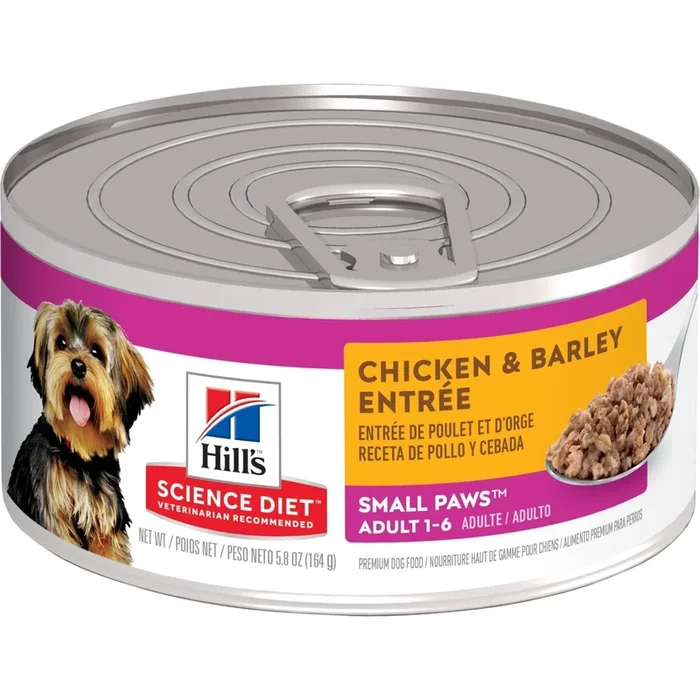 Hill’s® Science Diet® Adult Small Paws™ Chicken & Barley Entrée dog food