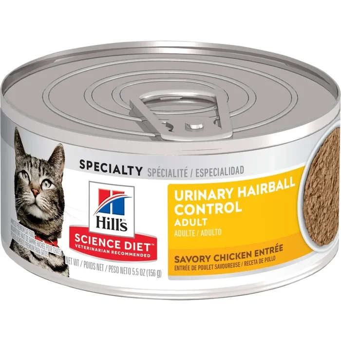 Hill’s® Science Diet® Adult Urinary Hairball Control Savory Chicken Entrée Wet Cat Food