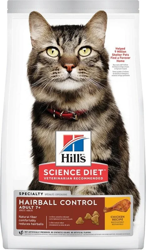 Hill’s Science Diet Adult 7 Plus Hairball Control Chicken Recipe Dry Cat Food