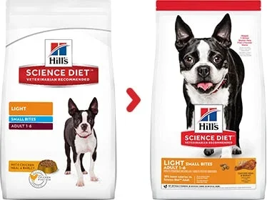 Hill’s Science Diet Adult Light Small Bites With Chicken Meal & Barley Dry Dog Food 15lb