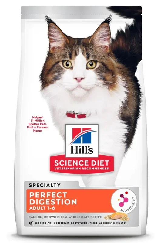 Hill’s Science Diet Adult Perfect Digestion Salmon Dry Cat Food 6 lbs