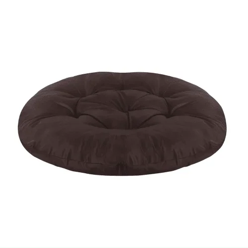 Hiputee Reversible Water Resistant Round Shape Cushion for Dogs and Cats (Brown)