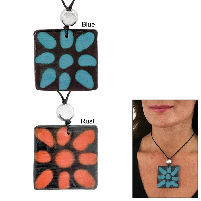 Honduras Ceramic Flower Necklace