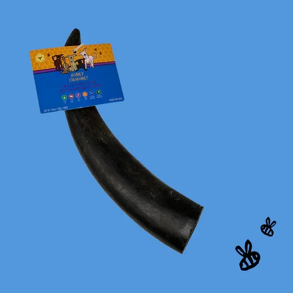 Honey I’m Home! Buffalo Large Horn Dog Treats