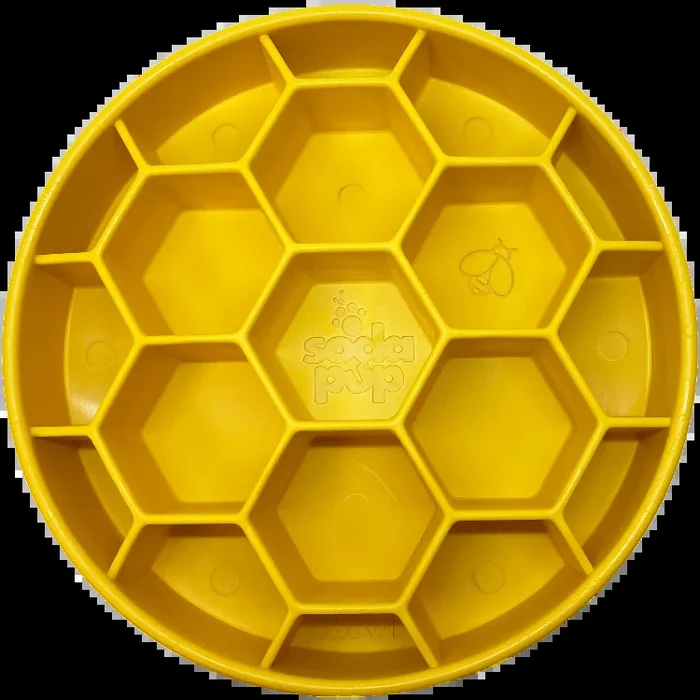 Honeycomb eBowl Deep Slow Feeder Dog Bowl for Enrichment | USA Made