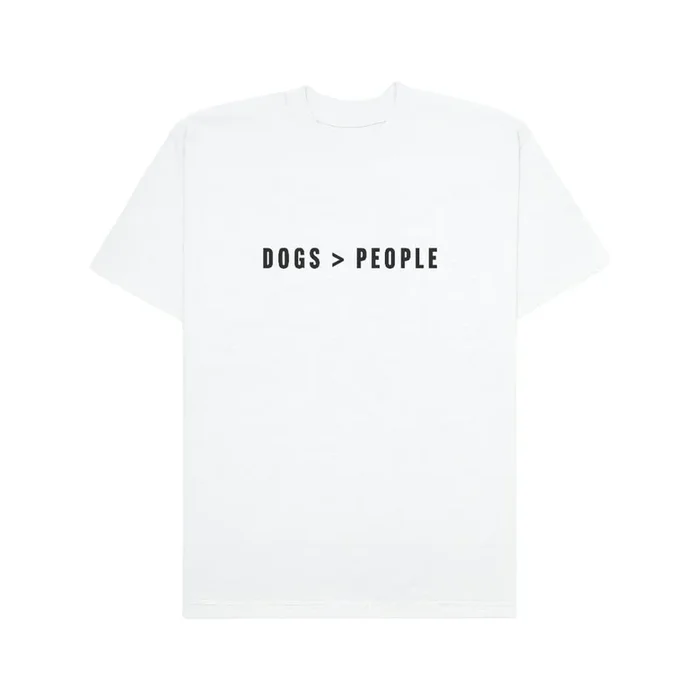 Hoomans Dogs > People Oversized T Shirt for Men and Women (White)