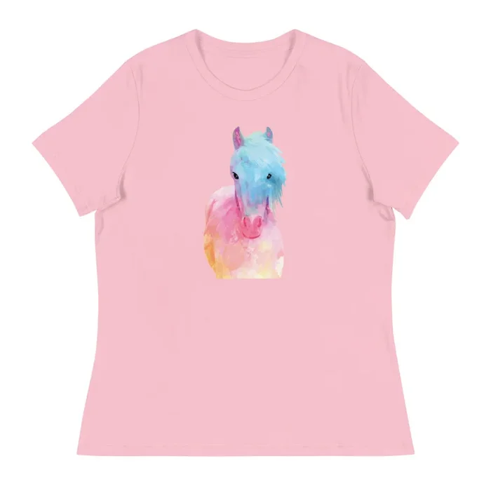 Horse in Sweet Pastels Women’s Relaxed T-Shirt