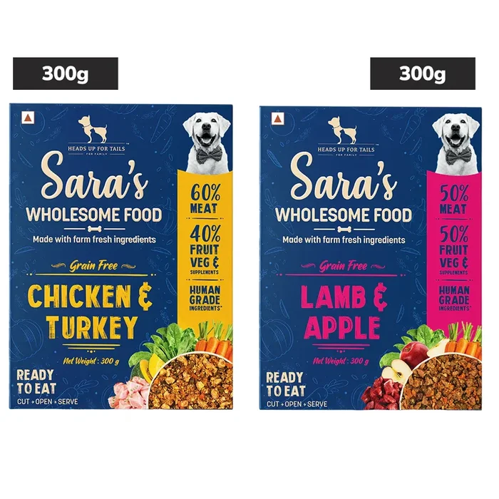 HUFT Sara’s Wholesome Grain Free Lamb & Apple and Chicken & Turkey Dog Wet Food Combo