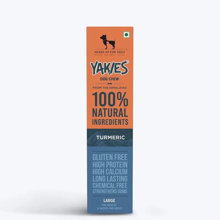 HUFT Yakies 100% Natural and Vegetarian Turmeric Gluten Free Chew Bone for Dogs