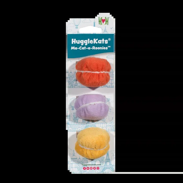 HuggleKats – Ma-Cat-A-Roonies Macaroons Plush With Rattle