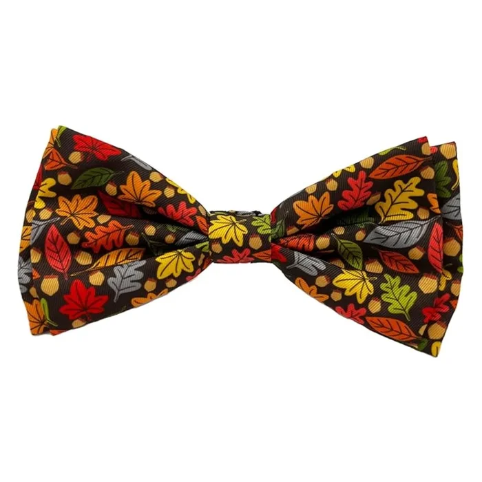 Huxley & Kent Leaves & Nuts Bow Tie for Dogs & Cats 4″
