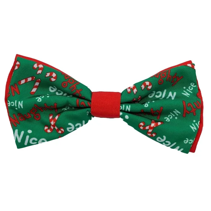Huxley and Kent Naughty & Nice Bow Tie for Cats and Dogs L