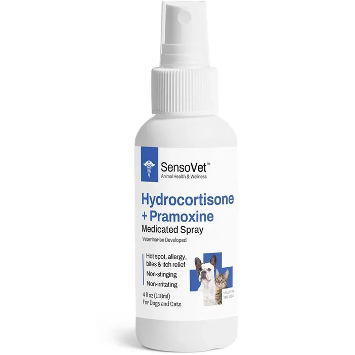 Hydrocortisone & Pramoxine Spray for Dogs & Cats – 4oz