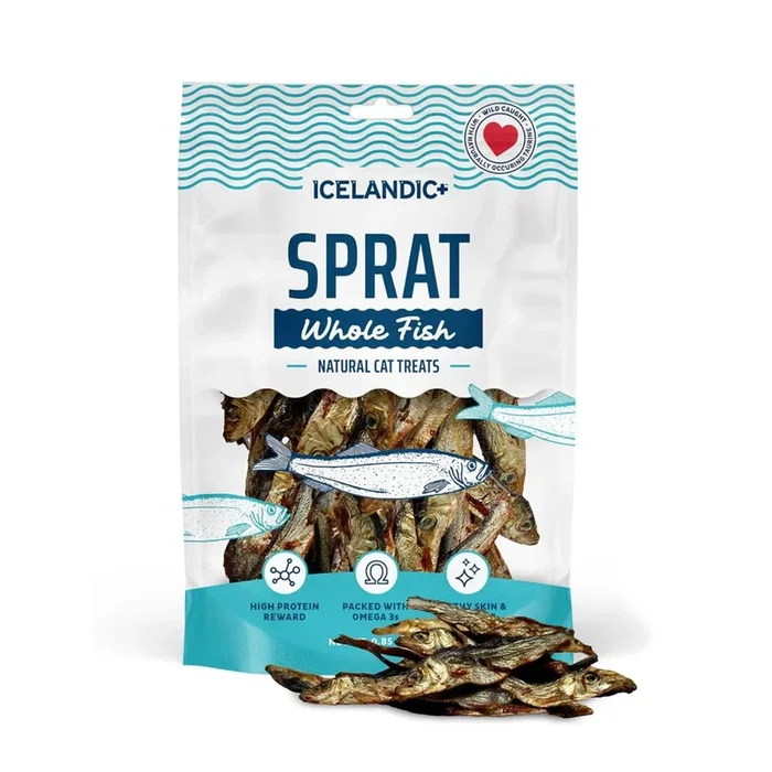 ICELANDIC+ Sprats Whole Fish Cat Treat .85 OZ