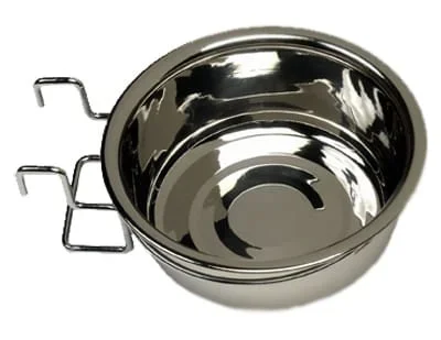 Indipets Stainless Steel Coop Cups with Wire Holder