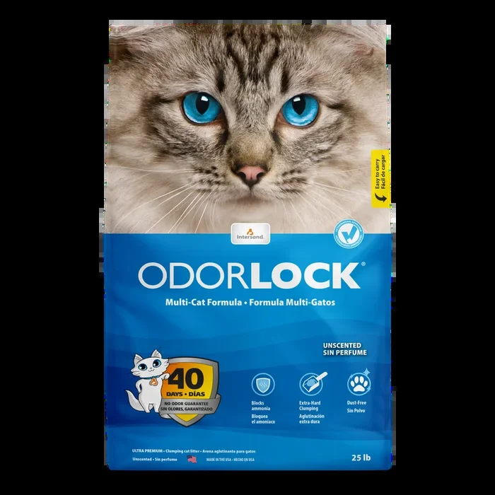 Intersand OdorLock Ultra Premium Unscented Multicat Cat Litter Formula