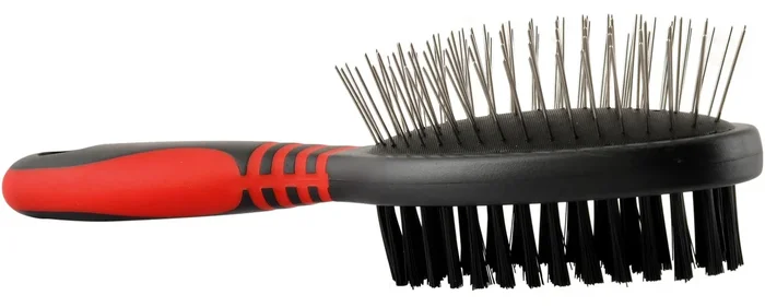 Jeffers 2-Sided Pin & Nylon Bristle Pet Grooming Brush