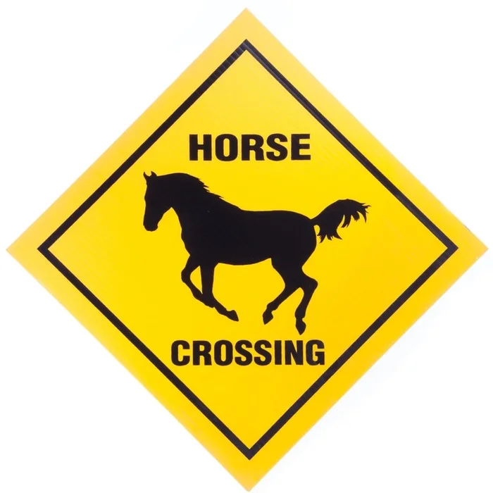 Jeffers Horse Crossing Sign, 12″ x 12″