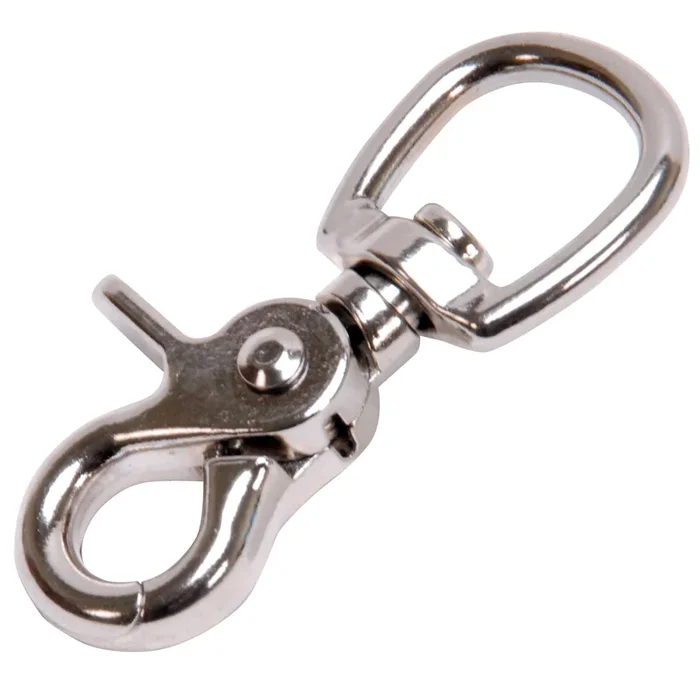 Jeffers Nickel-Plated Trigger Snap with Round Swivel Eye
