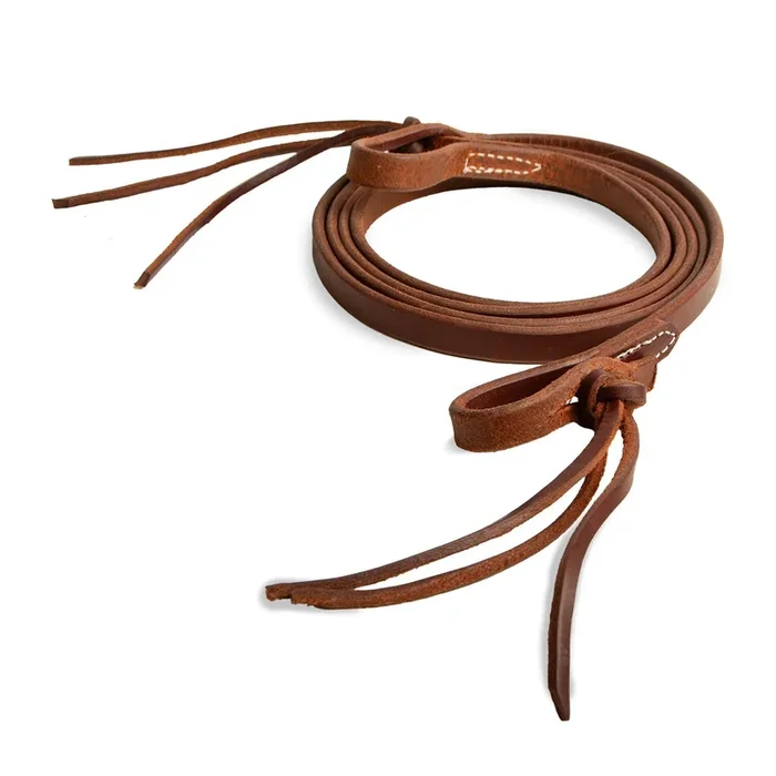 Jeffers Poplar Head Saddlery Oiled Harness Leather Pineapple Knot Roping Rein, 5/8″ x 7′