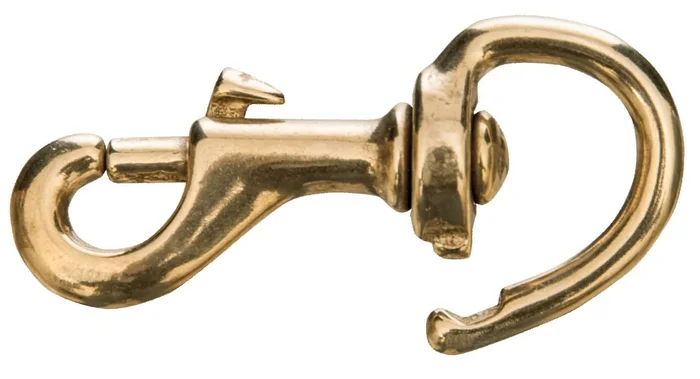 Jeffers Solid Brass Repair Snap with Swivel Eye