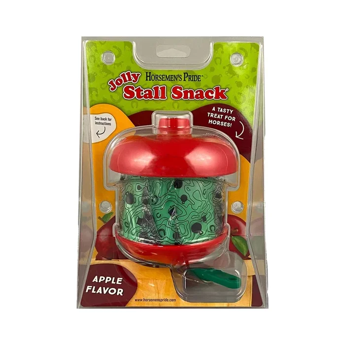Jolly Stall Snack System Kit, Apple – Interactive Apple-Scented Treat Dispenser & Enrichment Toy for Horses
