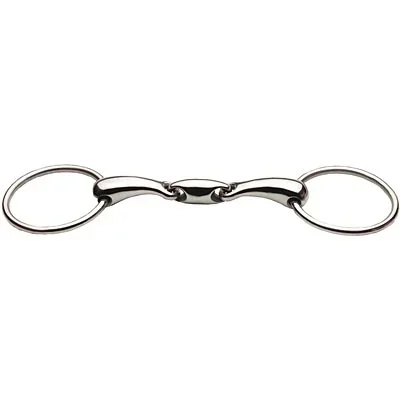 JP Korsteel Stainless Steel Oval Link Loose Ring Snaffle Bit