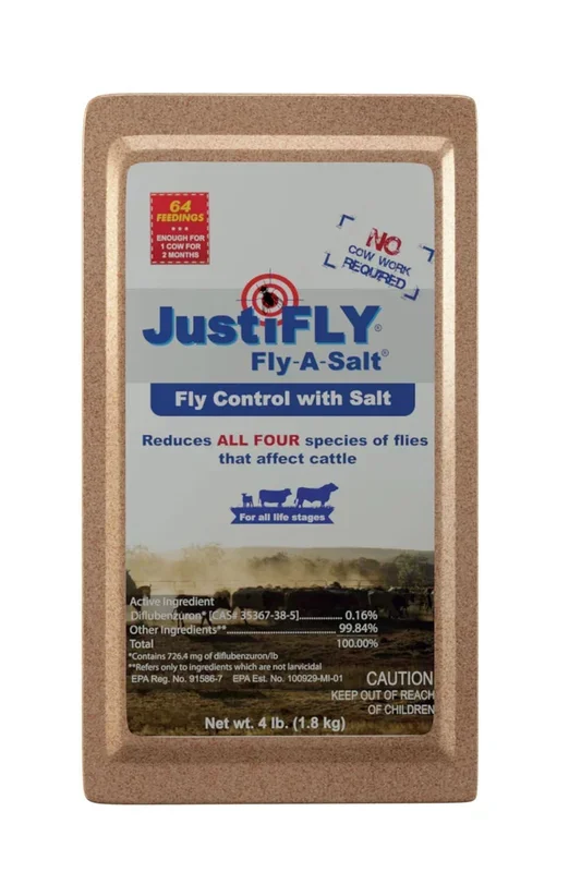 JustiFly Fly-A-Salt Block, 4 lbs