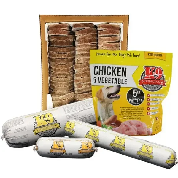 K-9 Kraving Chicken & Vegetable Frozen Raw Dog Food
