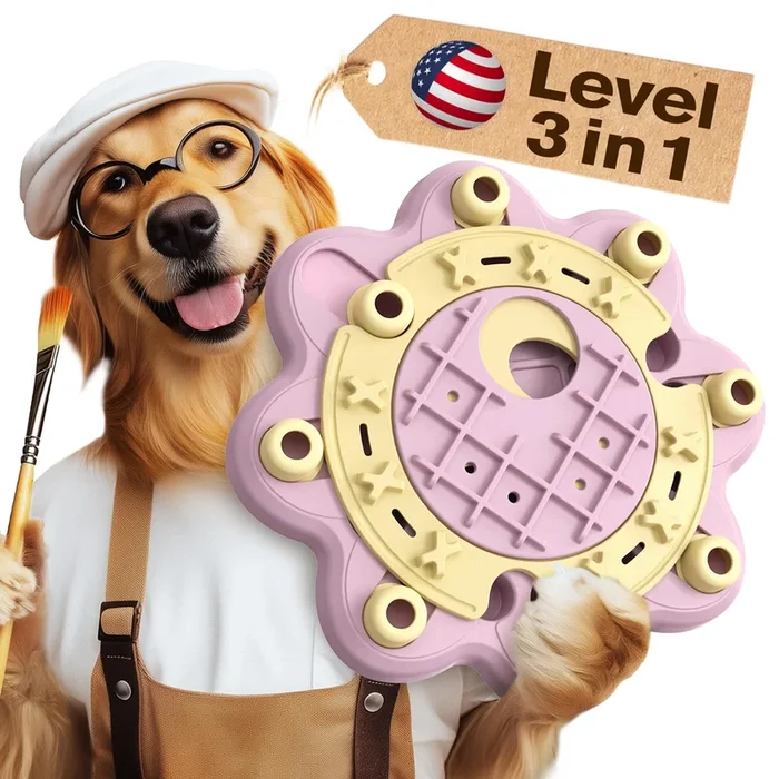 KADTC U.S. Brand & Design All in ONE -3 Levels of Challenge Dog Puzzle Toy Halloween Toys For Small/Medium/Large Dogs Treat Puzzles Food Slow Feeder Puppy Brain Mental Stimulation Game Birthday Gift