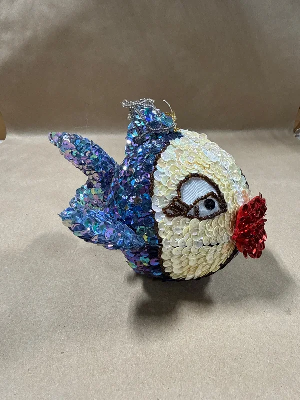 Katherine’s Collection Kissing Fish Sequins Ornament Trinket Box