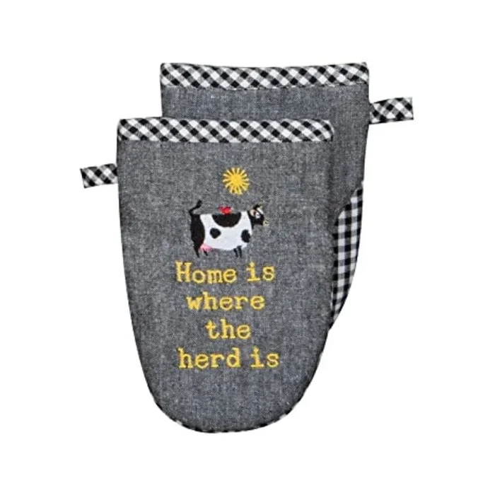 Kay Dee Designs – Cow Embroidered Oven Grabber Mitt