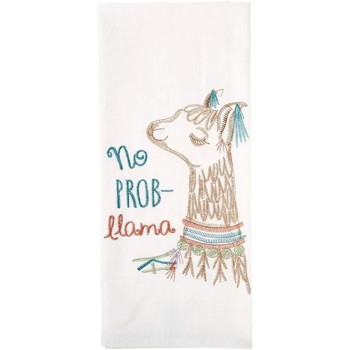 Kay Dee Designs – Lovely Llama Embroidered Flour Sack Kitchen Towel