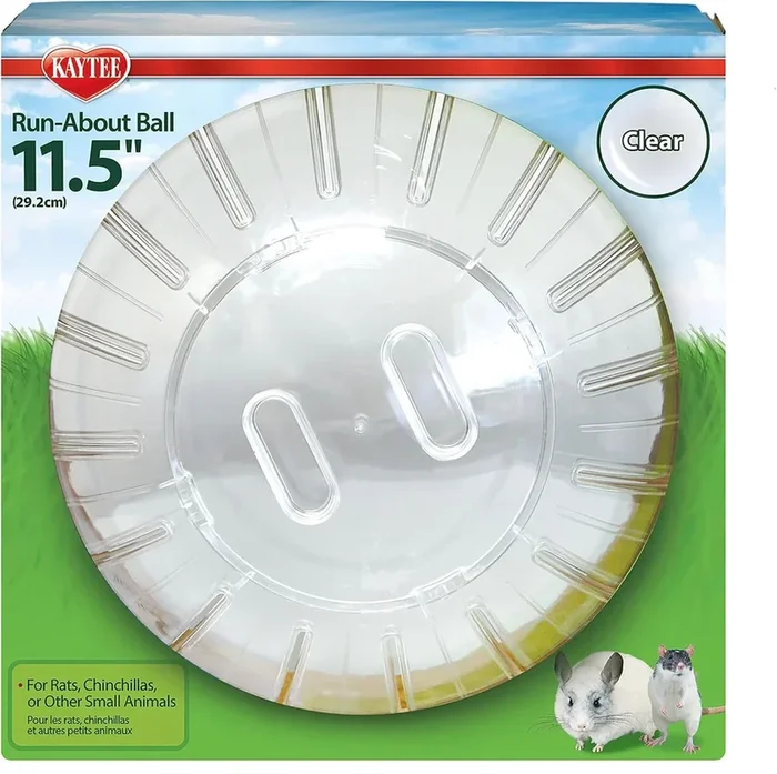 Kaytee 11.5″ Clear Run-About Exercise Ball For Pet Rats & Chinchillas